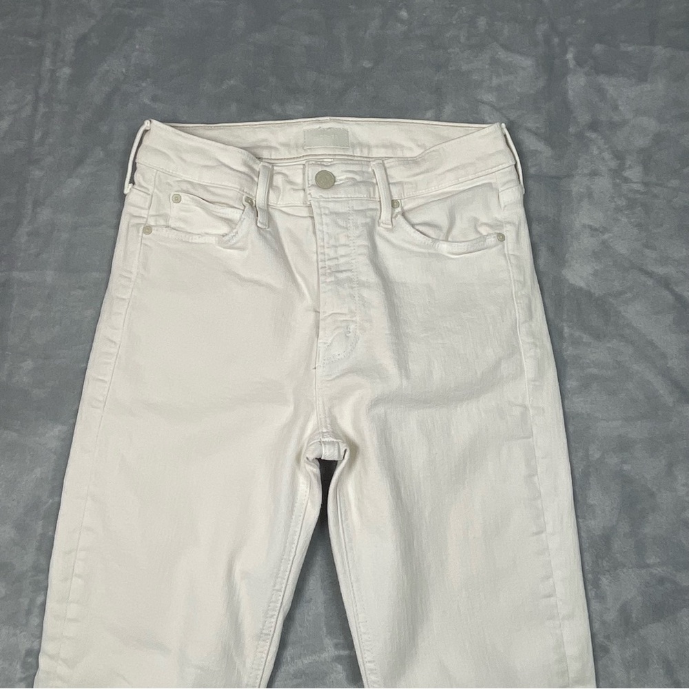 MOTHER White Ankle Crop Jeans - Picture 2 of 12